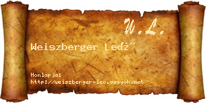Weiszberger Leó névjegykártya